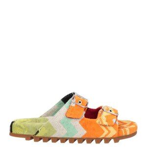 $1398 Missoni Men's Orange Sandals Textile Fibers-100% Authentic (Rare) US9-EU42